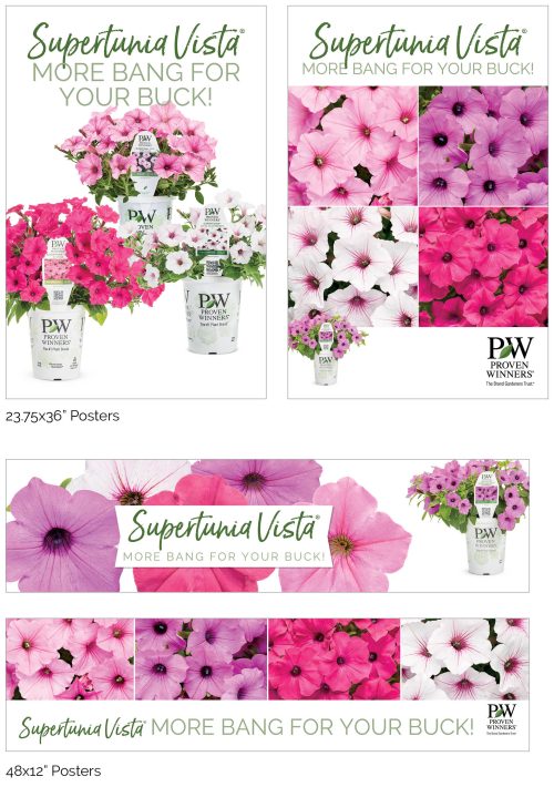 Supertunia Vista® (Petunia) - More Bang for Your Buck! Signage